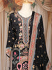 Black Floral Embroidered Crepe Salwar Suit