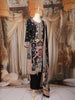 Black Floral Embroidered Crepe Salwar Suit
