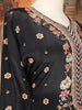 Black Floral Embroidered Crepe Salwar Suit