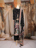 Black Floral Embroidered Crepe Salwar Suit