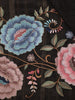 Black Floral Embroidered Design Tussar Silk Saree
