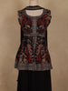 Black Floral Embroidered Georgette Palazzo Suit with Dupatta