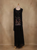 Black Floral Embroidered Georgette Palazzo Suit with Dupatta