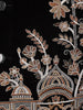 Black Floral Embroidered Velvet Men's Suit - Diadem