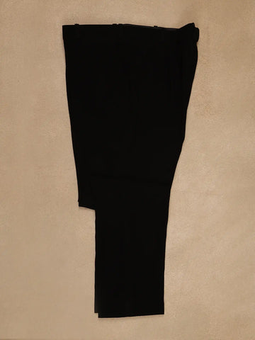 Black Floral Embroidered Viscose Sherwani Suit - Diadem