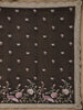 Black Floral Embroidery Organza Saree - Diadem