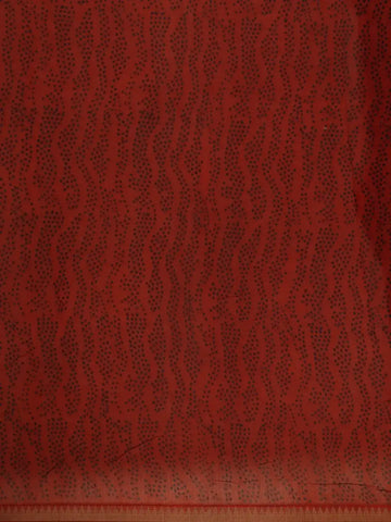 Black Floral Printed Cotton Saree - Diadem