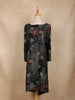 Black Floral Printed Design Cotton Kurti