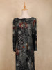 Black Floral Printed Design Cotton Kurti