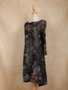 Black Floral Printed Design Cotton Kurti