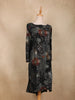 Black Floral Printed Design Cotton Kurti