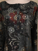 Black Floral Printed Design Cotton Kurti