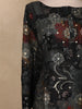 Black Floral Printed Design Cotton Kurti