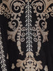 Black Floral Printed Design Crepe Kaftan Suit