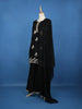 Black Floral Sequins Embroidered Georgette Sharara Salwar Suit - Diadem