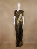 Black Floral Woven Pure Kanchipuram Silk Saree - Diadem
