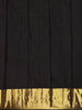 Black Floral Woven Pure Kanchipuram Silk Saree - Diadem