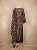 Black Kashmiri Floral Printed Design Crepe Straight Cut Salwar Suit with Dupatta