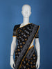 Black Leaf Designed Cotton Saree - Diadem