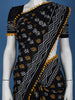 Black Leaf Designed Cotton Saree - Diadem