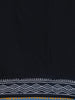 Black Leaf Designed Cotton Saree - Diadem
