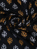 Black Leaf Designed Cotton Saree - Diadem