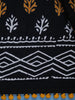 Black Leaf Designed Cotton Saree - Diadem