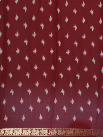 Black Leaf Printed Cotton Saree - Diadem