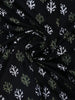 Black Leaf Printed Cotton Saree - Diadem