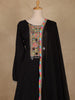 Black Mirror Work Embroidered Cotton Salwar Suit with Dupatta