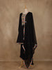 Black Mirror Work Embroidered Cotton Salwar Suit with Dupatta
