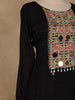 Black Mirror Work Embroidered Cotton Salwar Suit with Dupatta