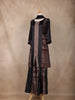 Black Printed Polished Cotton Palazzo Salwar Suit - Diadem