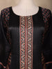 Black Printed Polished Cotton Palazzo Salwar Suit - Diadem