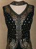 Black Sequin Embroidered Design Chiffon Palazzo Suit