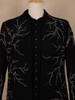 Black Sequins Design Polynosic Sherwani Suit