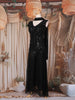 Black Sequins Embellished Design Georgette Palazzo Suit with Choker Dupatta