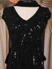 Black Sequins Embellished Design Georgette Palazzo Suit with Choker Dupatta