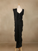Black Solid Design Satin Ready To Wear Saree with Designer Blouse - Diadem