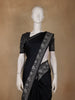 Black Solid Design Tussar Silk Saree - Diadem
