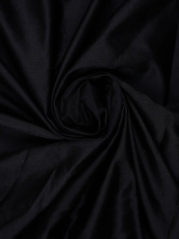 Black Solid Design Tussar Silk Saree - Diadem
