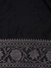 Black Solid Design Tussar Silk Saree - Diadem