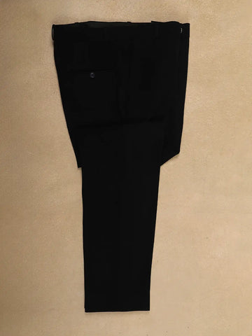 Navy Blue Embellished Viscose Men's Suit - Diadem