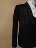 Navy Blue Embellished Viscose Men's Suit - Diadem