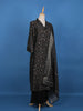 Black Abstract Designed Cotton Salwar Suit - Diadem