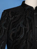 Black Abstract Thread & Sequin Embroidery Jacquard Sherwani Suit - Diadem