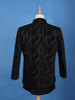 Black Abstract Thread & Sequin Embroidery Jacquard Sherwani Suit - Diadem