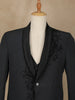 Black Floral Designed Fancy Men's Suit - Diadem