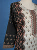 Black Floral Designed Cotton Salwar Suit - Diadem