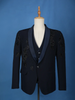 Black Floral Designed Fancy Men's Suit - Diadem